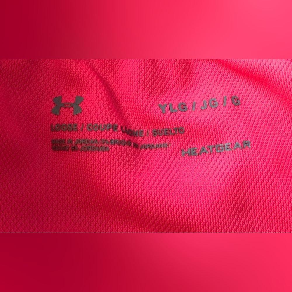 Under Armour Girls Large Hot Pink Elastic Waist Shorts - Picture 4 of 4